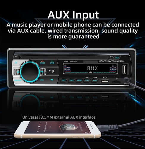 12V FM USB Mp3 Player Radio Car Multimedia With 7 Colorful Lights Som Automotivo - Picture 14 of 16