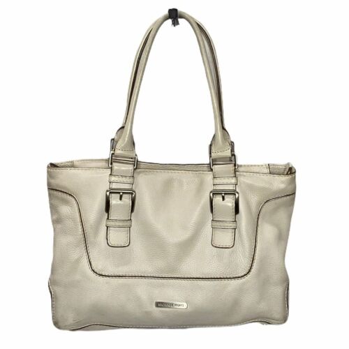 Michael by Michael Kors Cream Leather Distressed S
