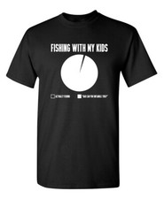 Fishing With My Kids Sarcastic Humor Graphic Novelty Funny T Shirt