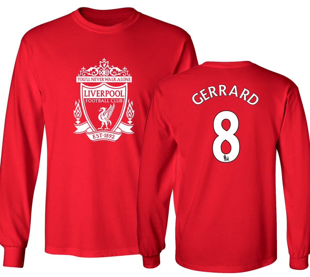 Liverpool F.C. Shirt Steven Gerrard #8 Jersey Long Sleeve
