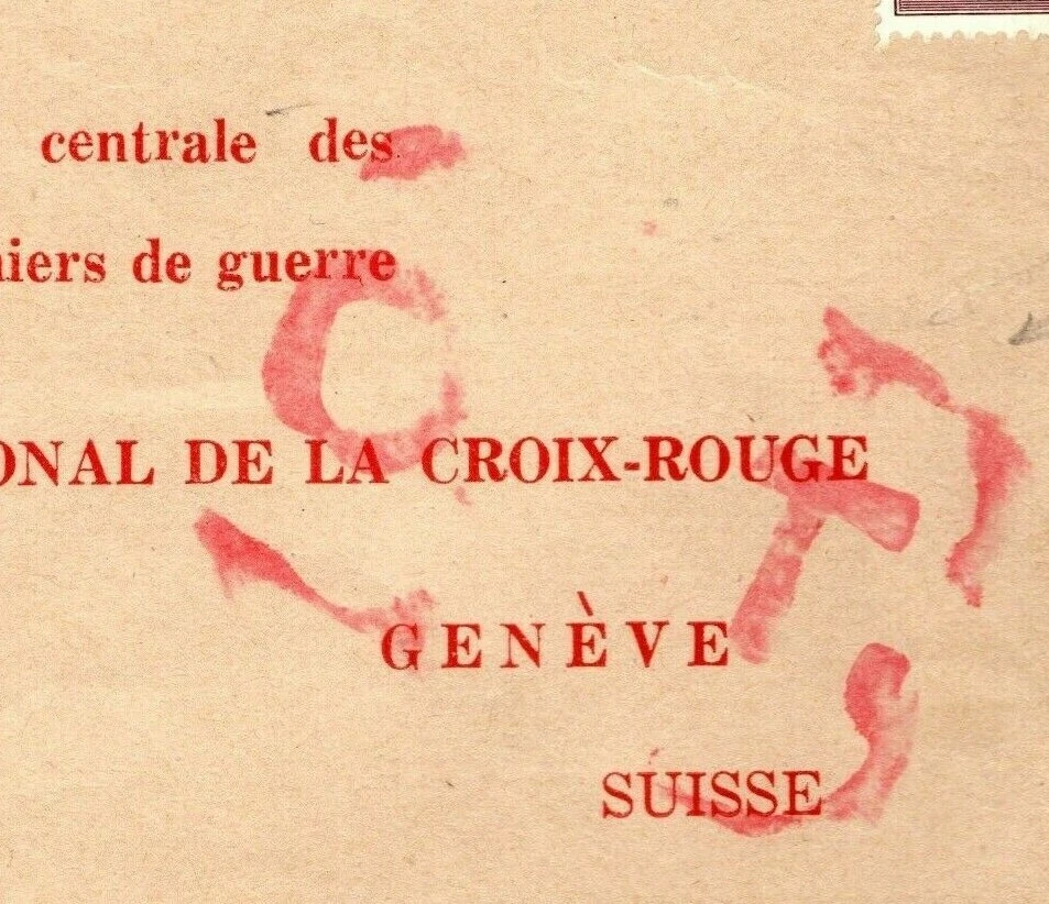 AUSTRALIA RED CROSS SOCIETY Refugee Stationery WW2 Cover *OAT* Air Geneva W630 - Image 2 of 4