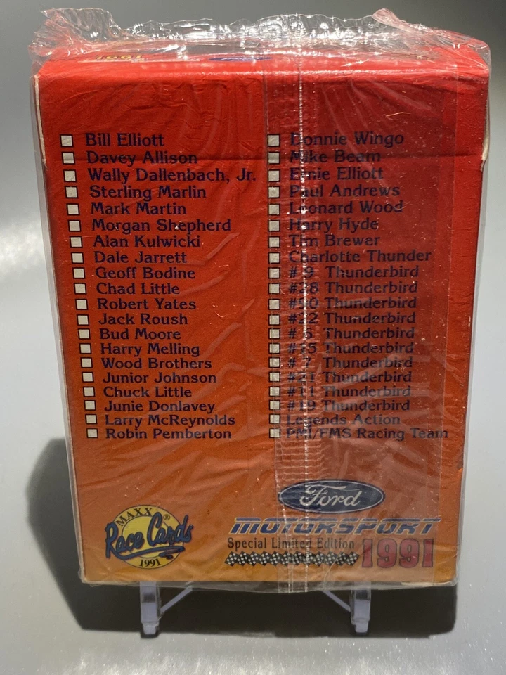 1991 Maxx Racing Cards Ford Set NASCAR Collectibles Elliott Allison Kulwicki - Image 2 of 2