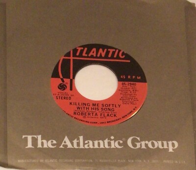 Lot Of 2 ROBERTA FLACK-Killing Me Softly/+Where Is The Love On Atlantic 45rpm