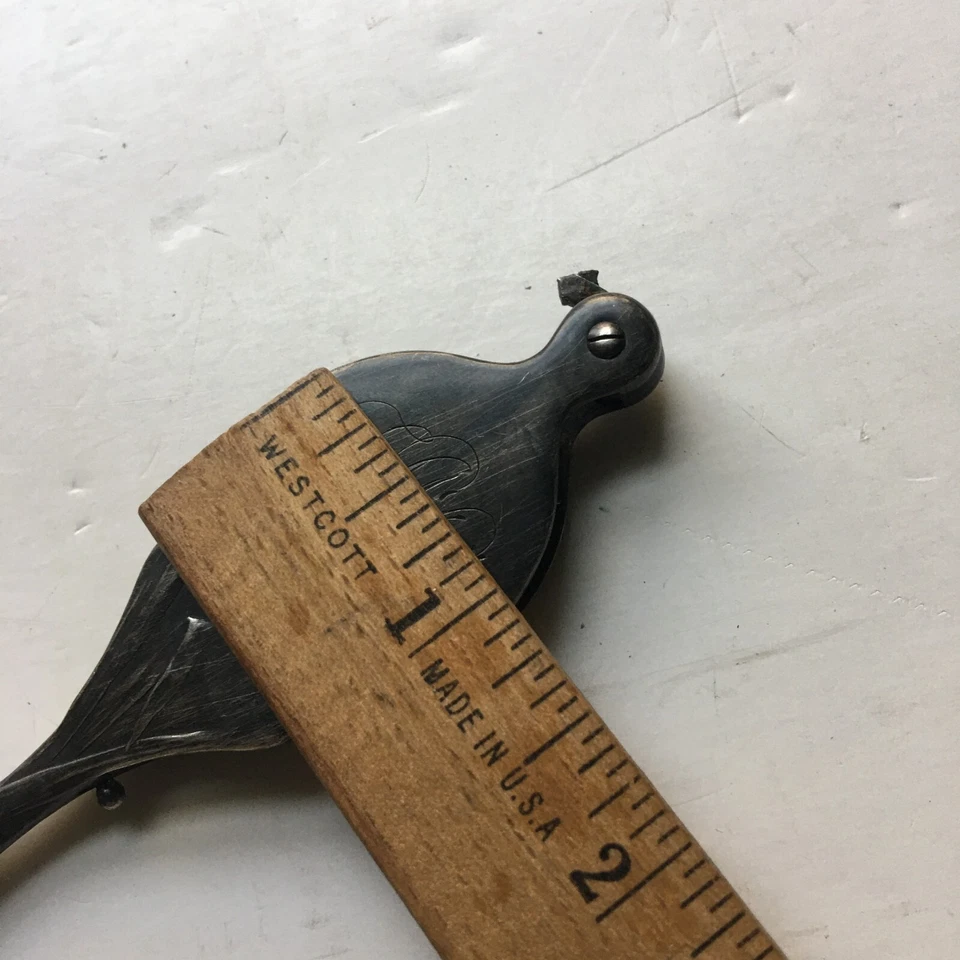 Antique 19th Century Victorian Lorgnette Folding Glasses Sterling Case As is 5"L - Image 4 of 4