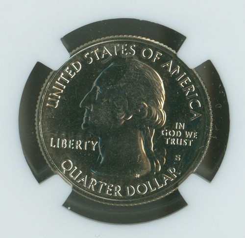 2014 S NGC MS66 PL Great Smoky Mountains ATB Parks Logo Quarter Prooflike Beauty - Picture 3 of 4