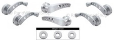 Set Billet 2 Door Handles 4 Window Cranks Kit - Hot Rod Custom Muscle Car