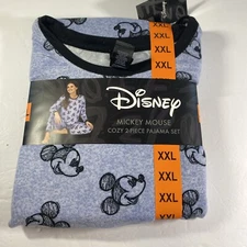 DISNEY MICKEY MOUSE Pajama Set Womens Size XXL (20-22) 2 Piece Soft Cozy Blue