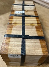 6 BEAUTIFUL PIECES KILN DRIED S2S CANARYWOOD PLATTER BLANKS ~4" X 4" X 2" CBJ