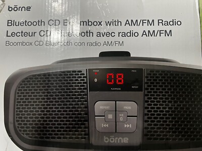 Borne Bluetooth CD Boombox with AM/FM Radio