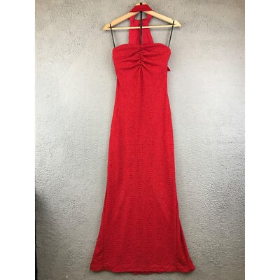 slim fit dress slacks Jessica Mc Clintock Red Halter Dress – Ragstock main image 1