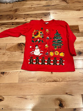 Classy Lady Ugly Christmas Pullover Women's Large Made in USA Embellishment EUC
