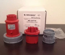 **New** Mennekes Pin Plug and Sleeve ME 420P7W 20A 4W 480Vac 60310MZ