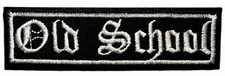 OLD SCHOOL Embroidered PATCH Biker Emblem Iron-on Applique Funny Saying New