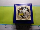 SNOW WHITE DISNEY ENAMEL FRANCE MONNAIE PARIS VERY RARE SILVER COIN CASE COA
