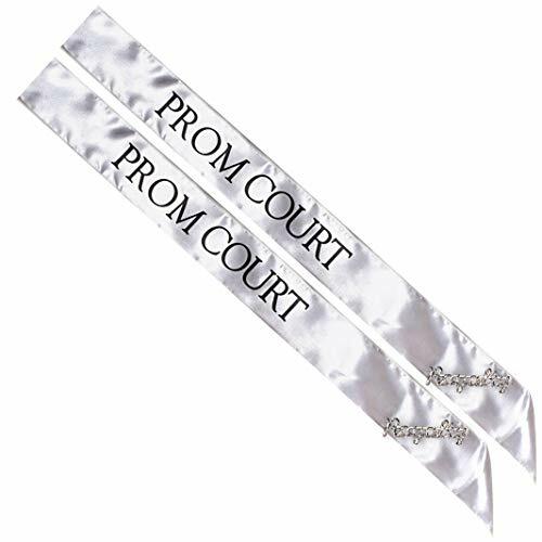 Silver and Black Prom Court Sash Set 