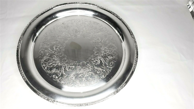 INTERNATIONAL SILVER 6072 CAMILLE SILVER ROUND COCKTAIL WAITER