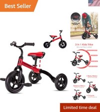Triciclo 3 en 1 para niños pequeños de 2 a 5 años, bicicleta de equilibrio plegable para niños con...