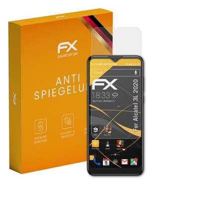 atFoliX 3x Displayfolie für Alcatel 3L 2020 Schutzfolie matt&stoßfest Folie