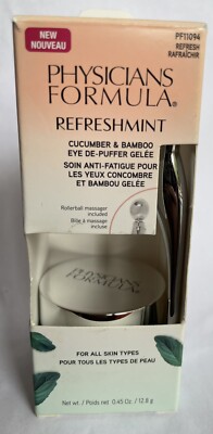 Physicians Formula REFRESHMINT Cucumber & Bamboo Eye De-Puffer Gelee 0.45oz New