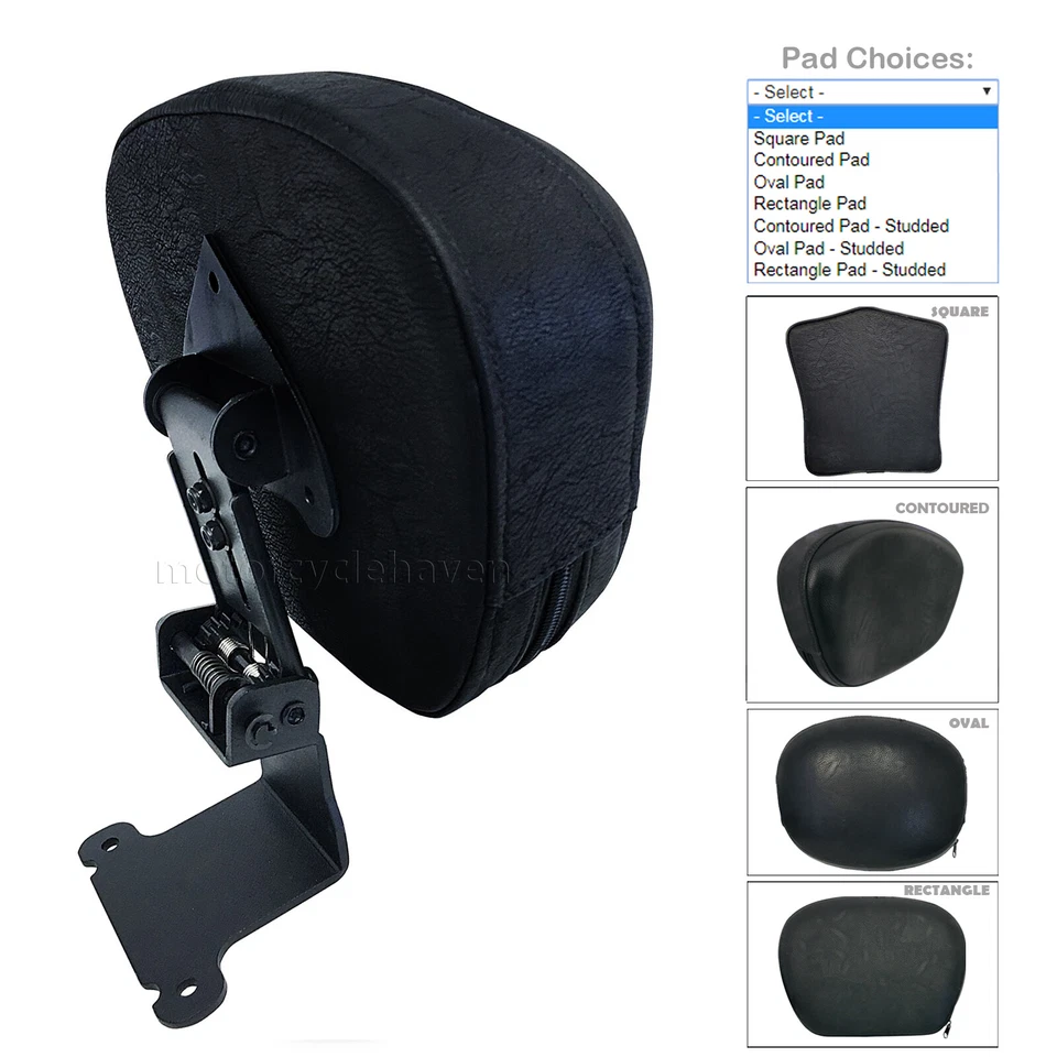 2004-up Honda Shadow Aero VT750 totalmente ajustável encosto encosto para motorista piloto - Imagem 2 de 4