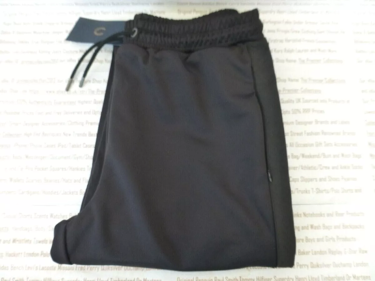 FRED PERRY Woven Panel Track Pant Mens Black Open-Cuff Jersey Bottom BNWT  R£90 | eBay