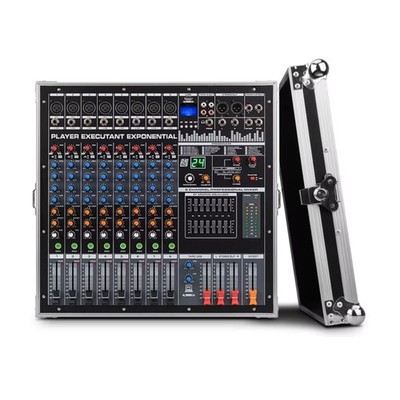 Professional 8-Channel DSP Audio Mixer with Reverb EQ and Power Amplifier