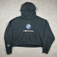 BMW Motorsport Puma Black Hoodie Pullover Sweatshirt Size XL Essential Boxy Fit