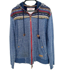Sudadera con Capucha Staple Pigeon Para Hombre Mediana Cremallera Completa Sudadera con Capucha Bordada Suroeste Azteca