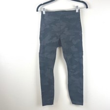 Lululemon Black Gray Camo High Rise Athletic Yoga Leggings 6