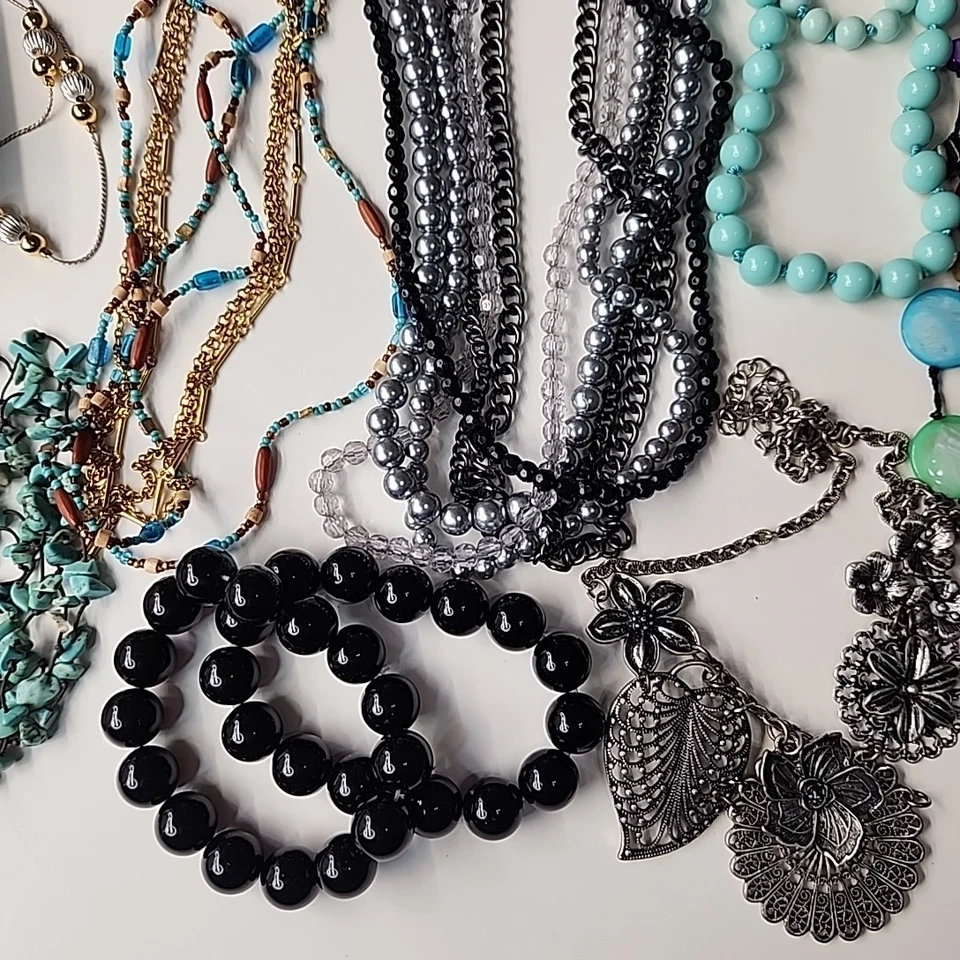 Lote de 15 pendientes pulsera collar cuentas Premier Designs multicolor en capas Foto 4 de 4