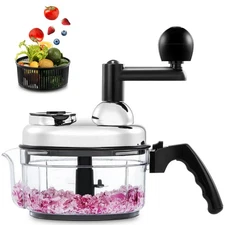 Hand Food Chopper, Vegetable Quick Chopper Manual Food Processor, Easy To Cle...