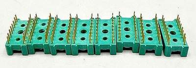 Lot 8 Vintage Cinch 16-Pin DIP IC Sockets Gold Contacts Through Hole NOS