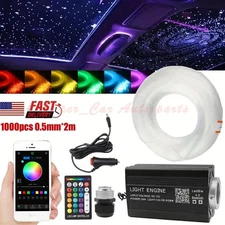 1000pc Car Home Headliner Star Light Kit Roof Twinkle Ceiling Lights Fiber Optic