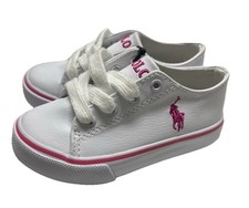 Polo Ralph Lauren Lace Up Kids Sneakers Size 7 Excellent Preowned Condition