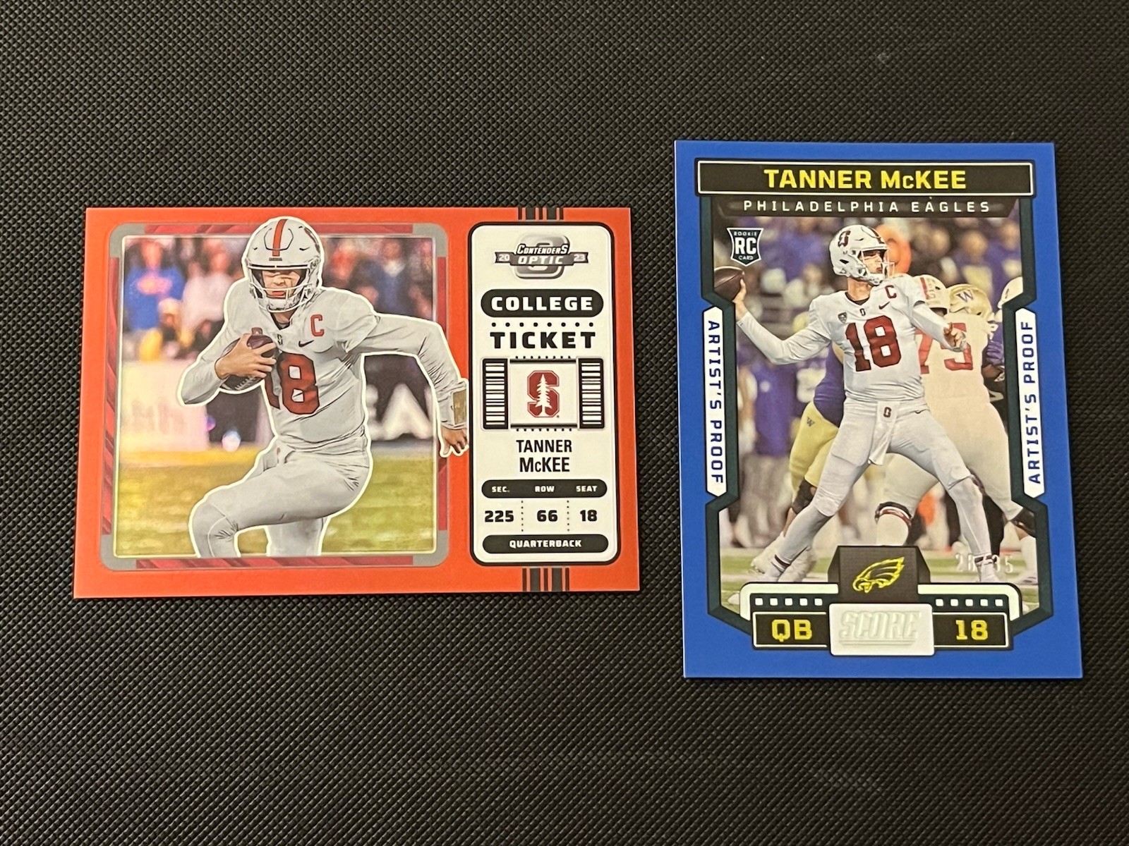 Tanner McKee Panini Score #306 Artist Proof