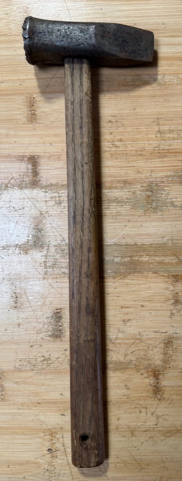 Vintage Cast Iron Meat Tenderizer Hammer Primitive Kitchen Tool Utensil 12.5"