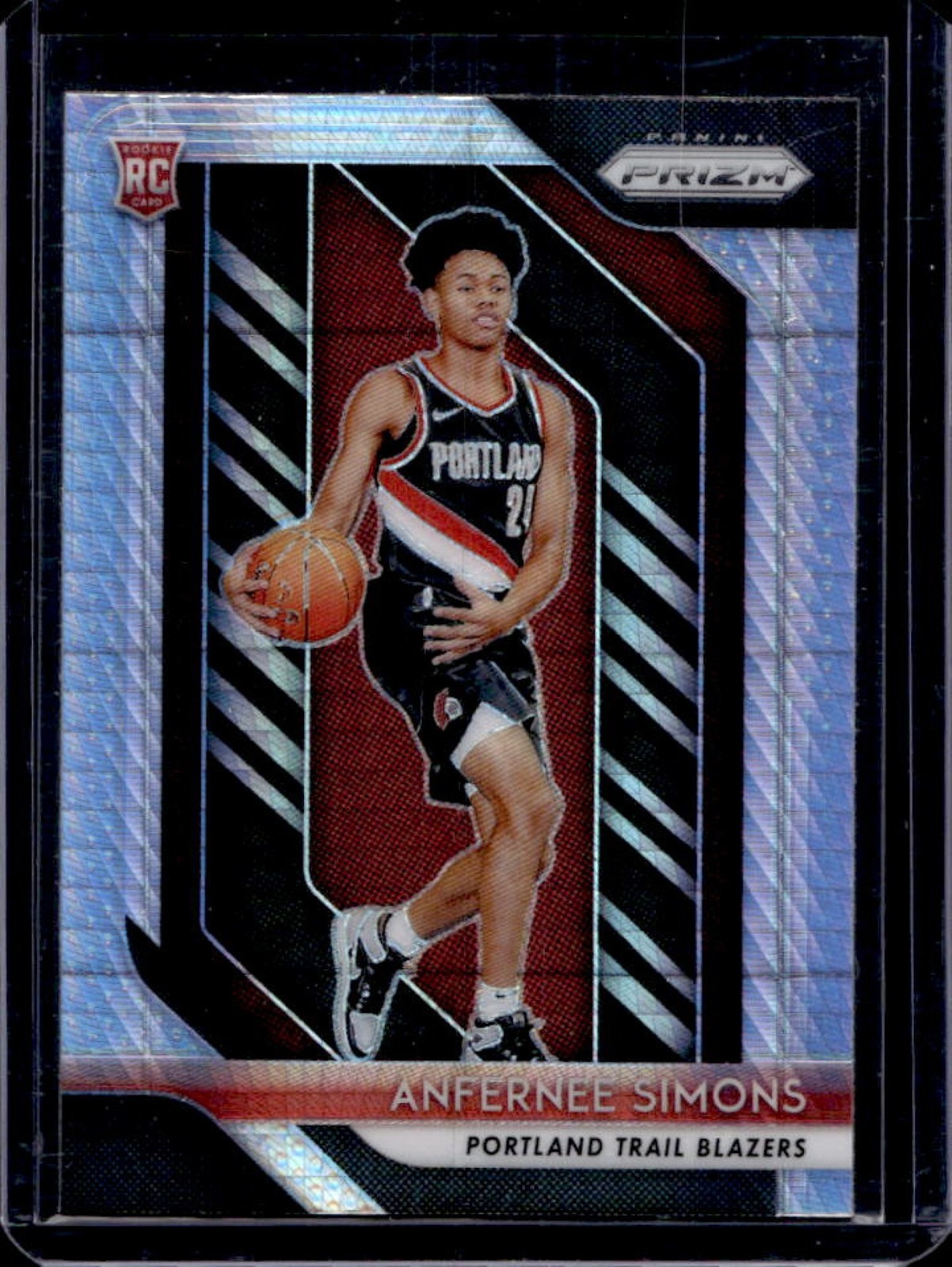 2018-19 Panini Prizm Anfernee Simons RC Prizm Hyper Rookie #61 Trail Blazers