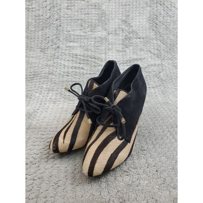 Issac Mizrahi New York Wedge Booties Womens Size Calf Hair