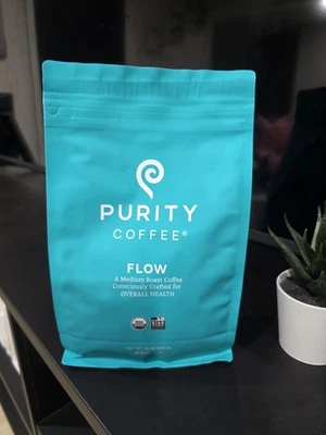 Purity Coffee flow Medium Roast Ground Coffee USDA Organic 12oz fast shipping..