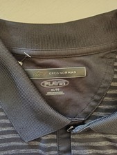 Greg Norman Mens XL Black/Gray Striped Short ...