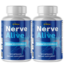 Nerve Alive- Brain  Nerve Support- 2 Bottles- 120 Capsules