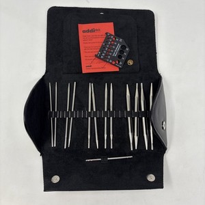 Addi Click Interchangeable Knitting Turbo Needle Set Silver 5”