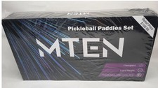 Pickleball Paddles Set by MTEN. USAPA Approved Fiberglass Surface. New Sealed