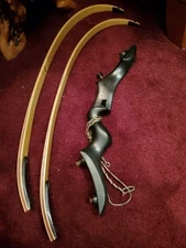 Carroll Gentleman Jim Riser Wing Presentation II Limbs Takedown Recurve Bow 