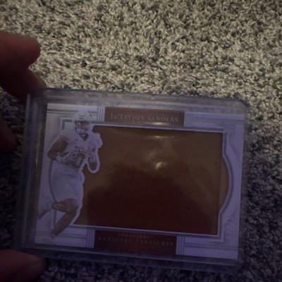 Panini National Treasures Collegiate Javation Sanders Texas #20 Mem /25