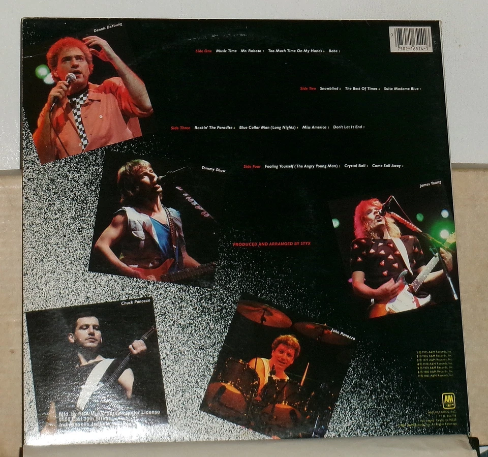 Styx – Caught In The Act Live - 1984 Double Vinyl LP Record Album - Image 2 of 2