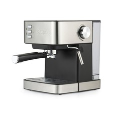 Salter Manual Espresso Machine With Milk Frother for Ground Coffee 1.6L Capacity