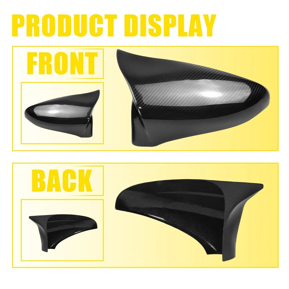 Tapa de cubierta de espejo retrovisor lateral de fibra de carbono real 2X para Lexus IS200t/250/300/350 2014-20 Foto 3 de 4