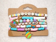 Easter Stretch Bracelet Set 6PC Stackable
