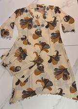 SALE- Summer holiday kurti plazzo set with tassels
